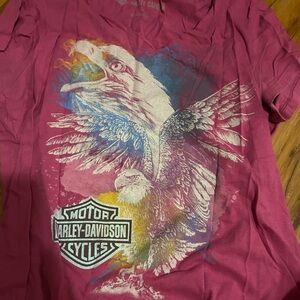 Harley-Davidson Fuchsia Eagle Graphic Tee